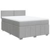 vidaXL Boxspringbett mit Matratze Hellgrau 160x200 cm Stoff
