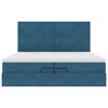 vidaXL Ottoman-Bett mit Matratzen Dunkelblau 200x200 cm Samt
