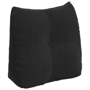 vidaXL R&uuml;cken Kissen Schwarz 45 x 24 x 50 cm Samt