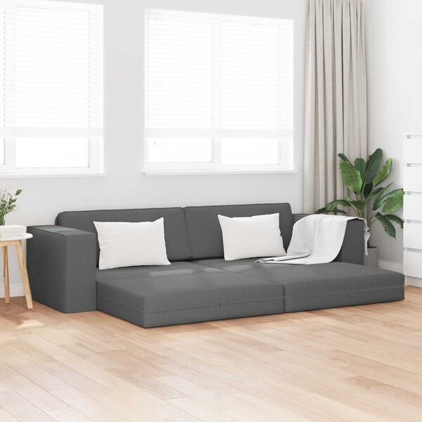 vidaXL Schlafsofa 200cm Dunkelgrau Stoff