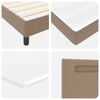 vidaXL Boxspringbett mit Matratze Cappuccino 90 x 200 cm Kunstleder