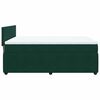 vidaXL Boxspringbett mit Matratze Dunkelgr&uuml;n 140x190 cm Samt