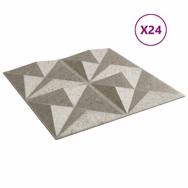vidaXL Wandpaneele 24 pcs Origami Beton 50 x 50 cm XPS Schaum