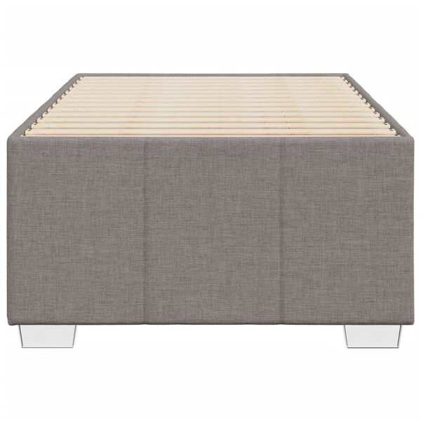 vidaXL Bettgestell ohne Matratze Taupe 90x200 cm Stoff