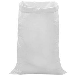 vidaXL Gewebte S&auml;cke 50 Stk. Wei&szlig; 80 x 125 cm PP
