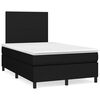 vidaXL Boxspringbett mit Matratze Schwarz 120x190 cm Stoff