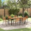 vidaXL Garten Essgruppe 7 pcs Grau und Braun Poly-Rattan