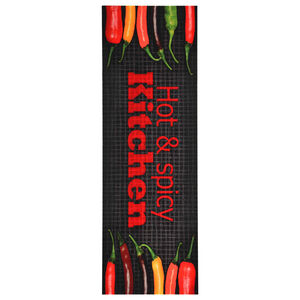 vidaXL K&uuml;chenbodenmatte Waschbar Hot&Spicy 45x150 cm