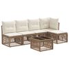 vidaXL Gartensofa-set 6 pcs Beige Poly-Rattan