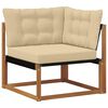 vidaXL Outdoor-Sofagarnitur 19 pcs Natur und Beige Massivholz Akazie