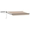 vidaXL Elektrische ausziehbare Markise Beige und Anthrazit 3,5 x 2,5 m