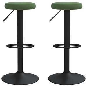 vidaXL Barhocker 2 Stk. Dunkelgr&uuml;n Samt