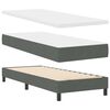 vidaXL Boxspringbett mit Matratze Dunkelgrau 80 x 200 cm Stoff