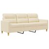 vidaXL 3-Sitzer-Sofa Creme 180 cm Stoff