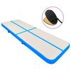 vidaXL Aufblasbare Gymnastikmatte mit Pumpe 400x100x15 cm PVC Blau