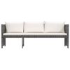 vidaXL 6-tlg. Garten-Lounge-Set mit Kissen Poly Rattan Grau