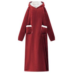 vidaXL Decken-Hoodie Bordeauxrot M Fleece und Flanell