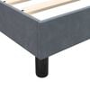 vidaXL Boxspringbett mit Matratze Dunkelgrau 80x220 cm Samt