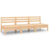 vidaXL 3-tlg. Garten-Lounge-Set Kiefer Massivholz