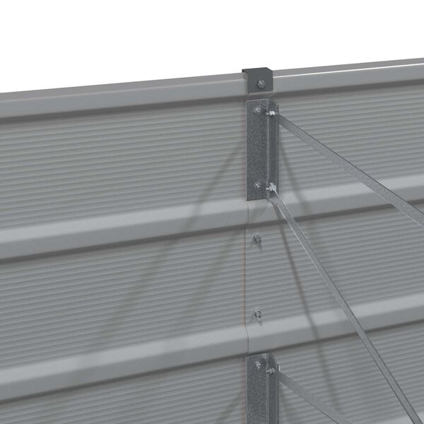 vidaXL Pflanzk&uuml;bel Hellgrau 400 x 80 x 45 cm Stahl