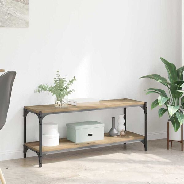 vidaXL TV-Schr&auml;nk Artisan-Eiche 100x33x41cm Verbundholz und Eisen