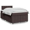 vidaXL Boxspringbett mit Matratze Dunkelbraun 120x190 cm Stoff