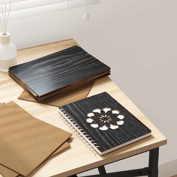 vidaXL Dekoplatten 150 pcs Schwarz Eichen-Optik 21 x 30 x 0,27 cm