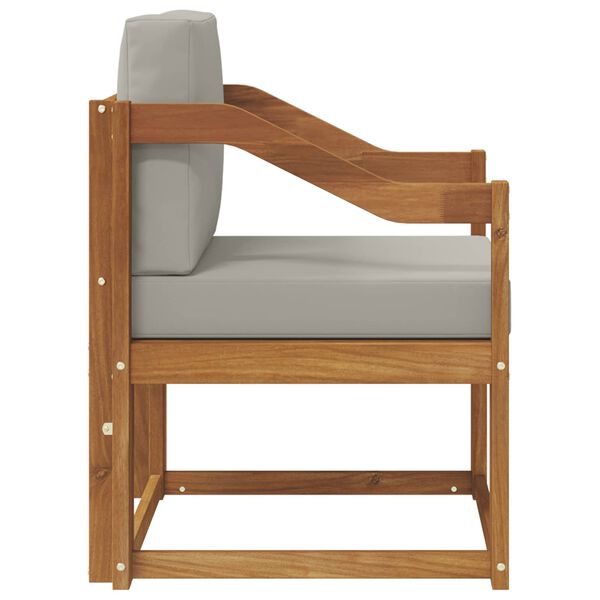 vidaXL Outdoor-Sofa Massives Akazienholz und Polyester