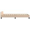 vidaXL Bettgestell mit Kopfteil Cappuccino-Braun 100x200 cm Kunstleder