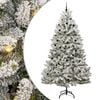 vidaXL K&uuml;nstlicher Weihnachtsbaum Gr&uuml;n und Wei&szlig; 300 cm PVC und Metall