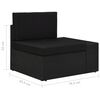 vidaXL 8-tlg. Garten-Lounge-Set Poly Rattan Schwarz