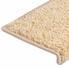 vidaXL Stufenmatten 30 Stk. 65x21x4 cm Creme Rechteckiger Rand