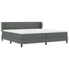 vidaXL Boxspringbett mit Matratze Dunkelgrau 200 x 200 cm Stoff