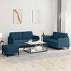 vidaXL 3-tlg. Sofagarnitur Blau Samt