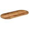 vidaXL Tischplatte 110x50x3,8 cm Oval Raues Massives Mangoholz