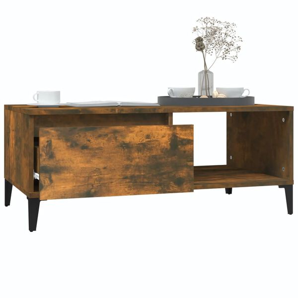 vidaXL Couchtisch R&auml;uchereiche 90x50x36,5 cm Holzwerkstoff