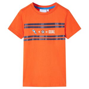 vidaXL Kinder-T-Shirt Dunkelorange 116