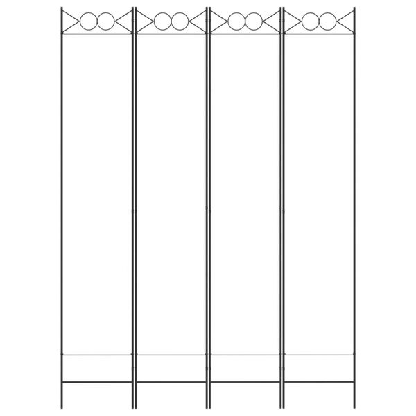 vidaXL 4-tlg. Paravent Wei&szlig; 160x220 cm Stoff