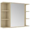 vidaXL Bad-Spiegelschrank Sonoma-Eiche 80x20,5x64 cm Holzwerkstoff