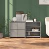 vidaXL 2-tlg. Sideboard Betongrau Holzwerkstoff