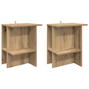 vidaXL Couchtisch 2 pcs Artisan-Eiche 40 x 30 x 49 cm Holzwerkstoff