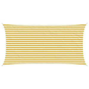 vidaXL Sonnensegel Gelb und Wei&szlig; 2,5 x 4,5 m HDPE