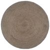 vidaXL Teppich Handgefertigt Jute Rund 210 cm Grau