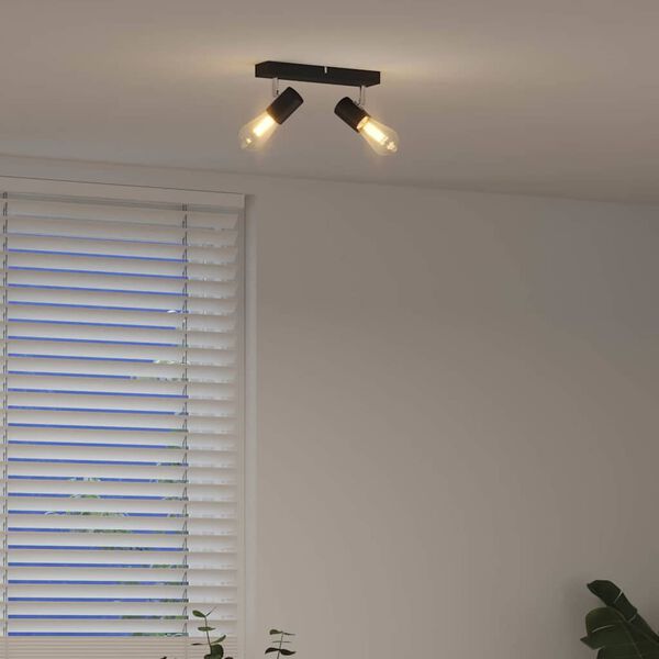 vidaXL Deckenstrahler mit Strahlern Schwarz 26 x 6,5 x 11,5 cm Metall