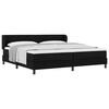 vidaXL Boxspringbett mit Matratze Schwarz 200 x 200 cm Stoff