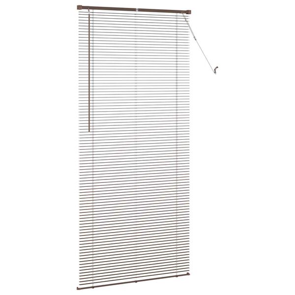 vidaXL Venetianer Jalousie Dunkelbraun mit Muster 213 x 90 cm PVC