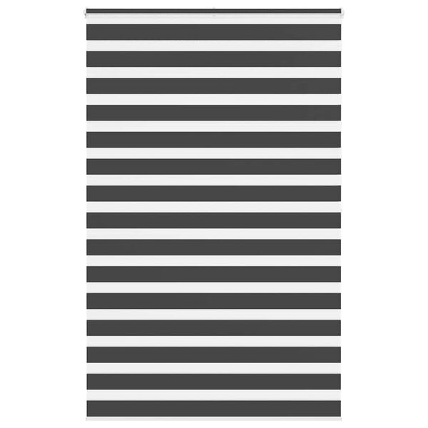 vidaXL Doppelrollo Schwarz 140x200 cm Stoffbreite 135,9 cm Polyester