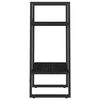 vidaXL Bücherregal 2 Böden Schwarz 40x30x70 cm Massivholz Kiefer