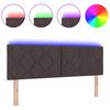 vidaXL Kopfteil mit LED-Lichtleisten Verstellbar Hellgrau 160 cm Stoff