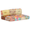 vidaXL Pouf Patchwork Stoff